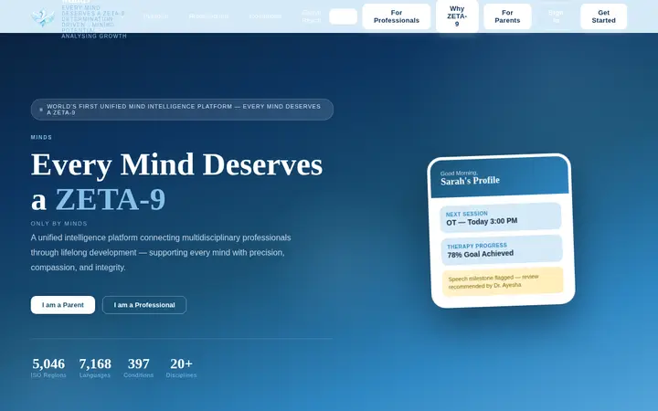 Screenshot of the Minds platform interface